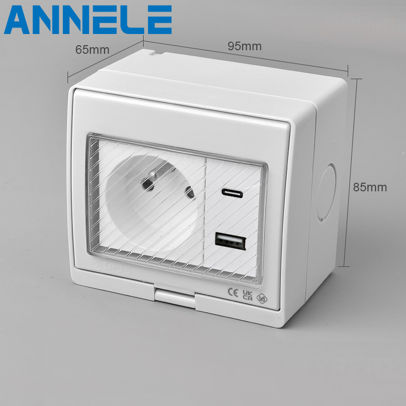 Tomada de Interruptor à Prova de Tempo para Exterior 1gang BS 1way IP55
