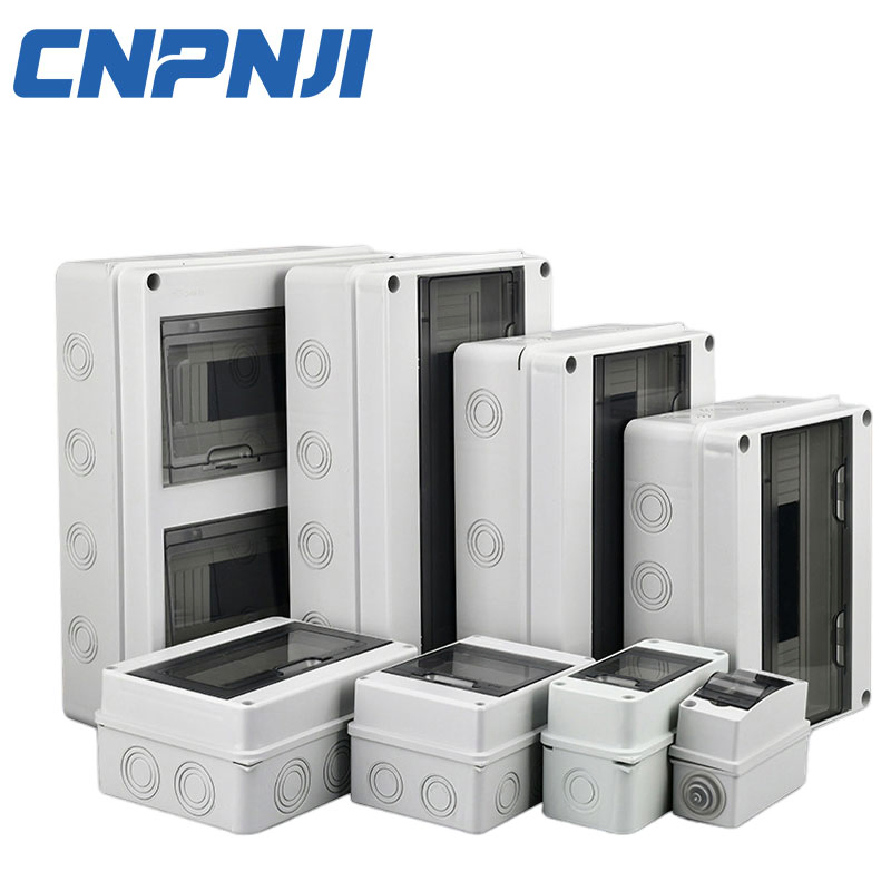 Caixa de Distribuição de Plástico PC à Prova d'Água para Montagem de Painel de Interruptor MCB 5/8/12/15/18/24way IP65