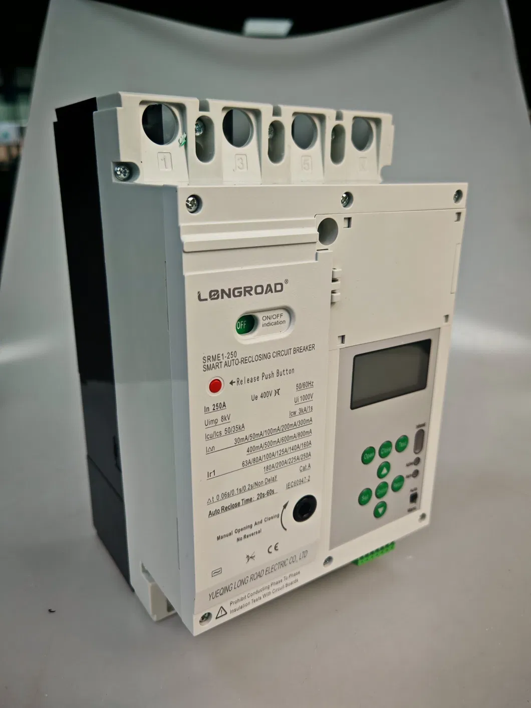 Disjuntor MCCB inteligente com RS485 proteção de medição de corrente residual de reabertura automática