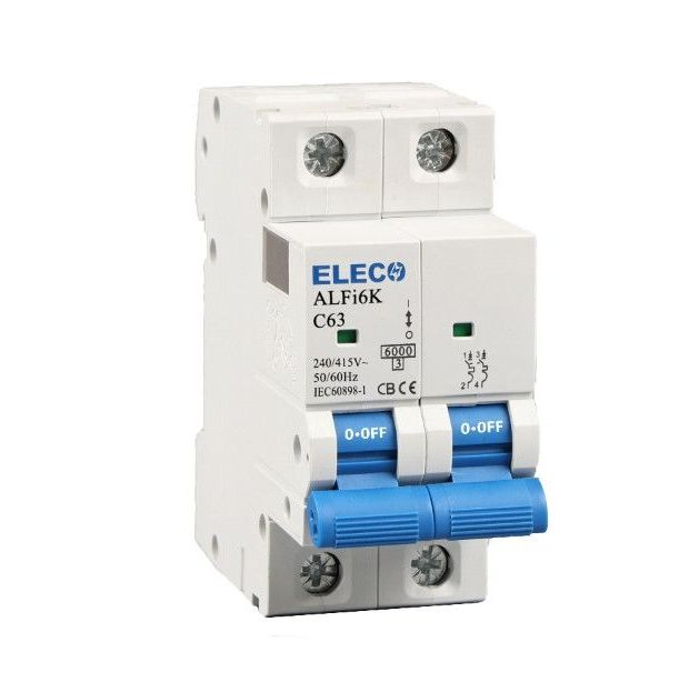 Alfi6K Disjuntor Miniatura 6ka 1pole 2pole 3pole 4pole 35mm Trilho DIN