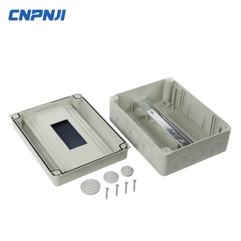 Caixa de Distribuição de Plástico PC à Prova d'Água para Montagem de Painel de Interruptor MCB 5/8/12/15/18/24way IP65