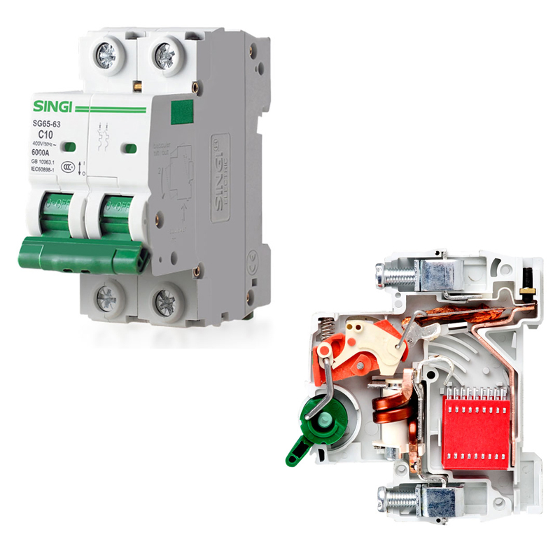 C65 MCB Sg65-63 1p Aprovado pelo CE 6ka 230/400V Disjuntor Miniatura