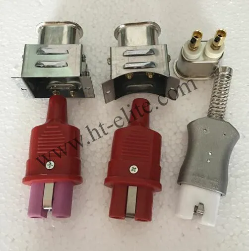 Conector e tomada de alta temperatura em cerâmica industrial, silicone e alumínio