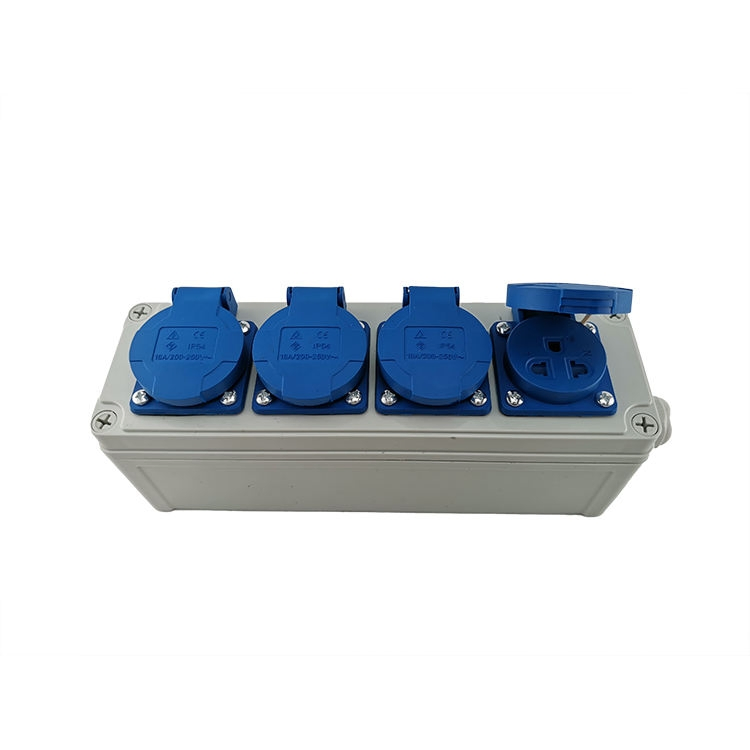 Caixa de Soquete Industrial 16A 32A 63A Equipamento de Distribuição de Energia Plástico à Prova d'Água