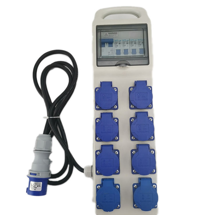 Caixa de Soquete Industrial 16A 32A 63A Equipamento de Distribuição de Energia Plástico à Prova d'Água