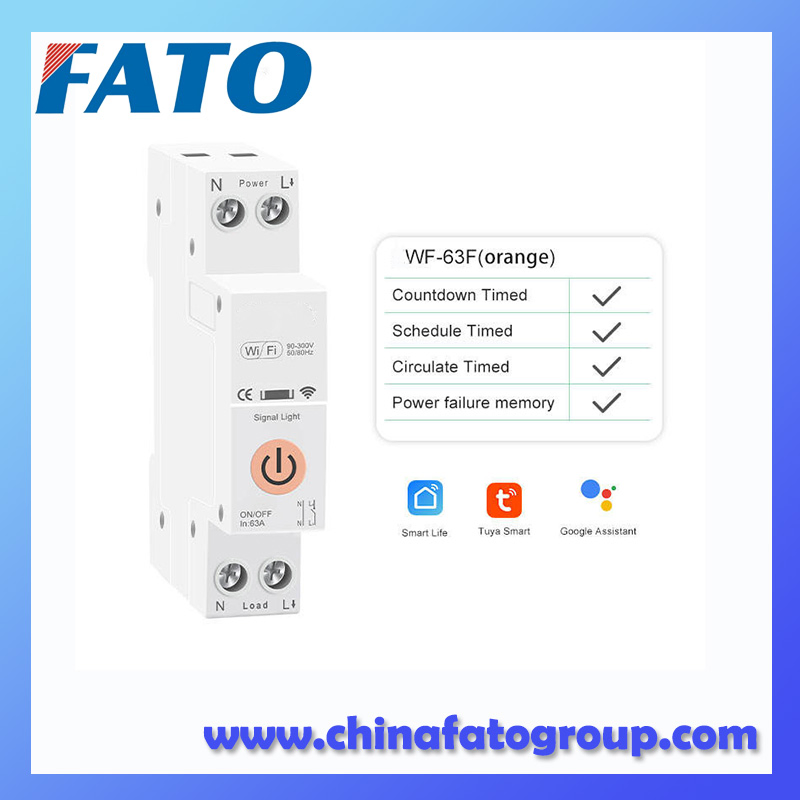 Disjuntor WiFi Inteligente 1p 1-63A Tuya MCB com Medidor de Energia para Uso Doméstico 230V 6ka Capacidade de Interrupção