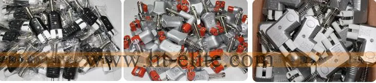 Conector e tomada de alta temperatura em cerâmica industrial, silicone e alumínio