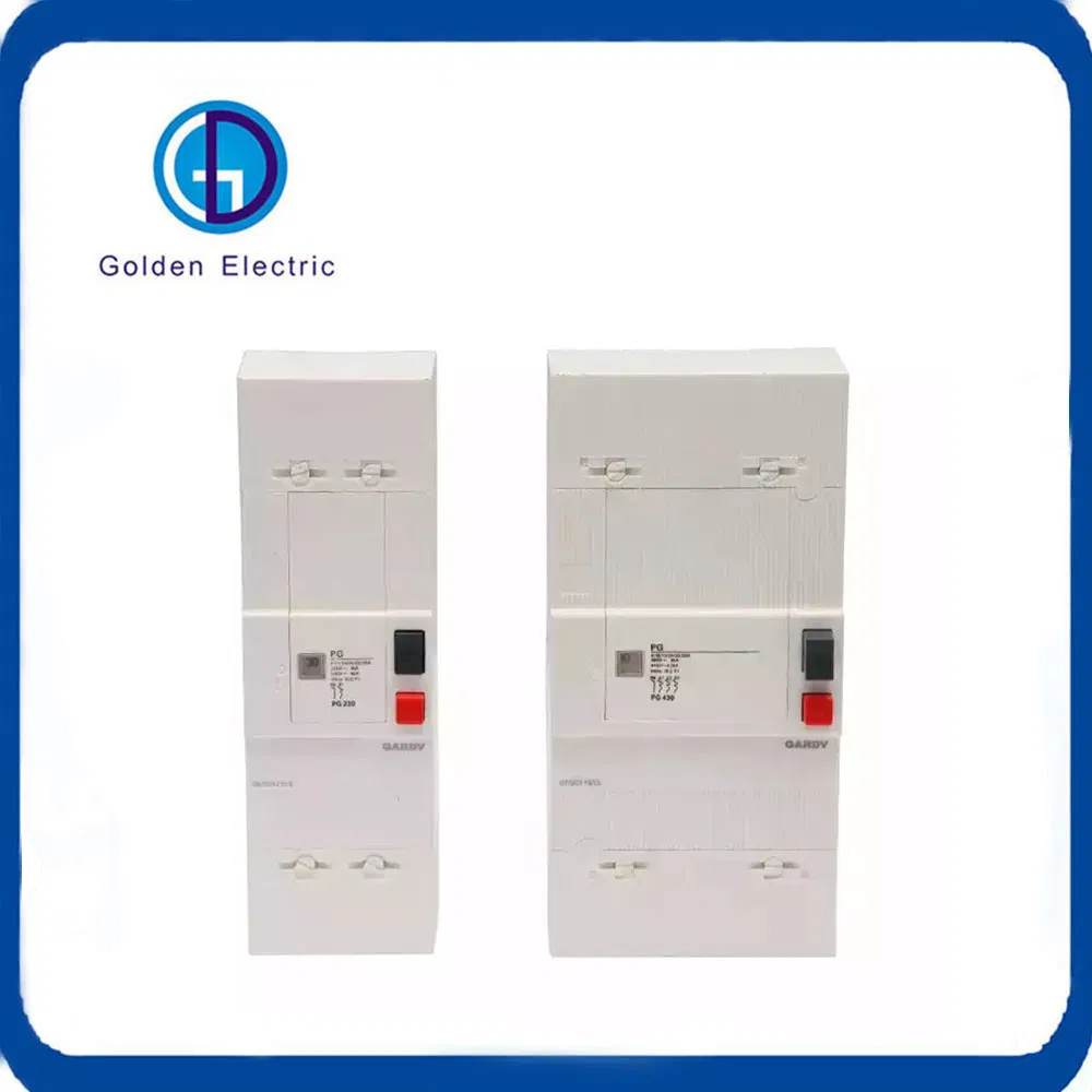 Disjuntor de Vazamento Série Pg Moldado 2p 4p 230V 400V 5-60A Disjuntor de Corrente Residual Ajustável ELCB