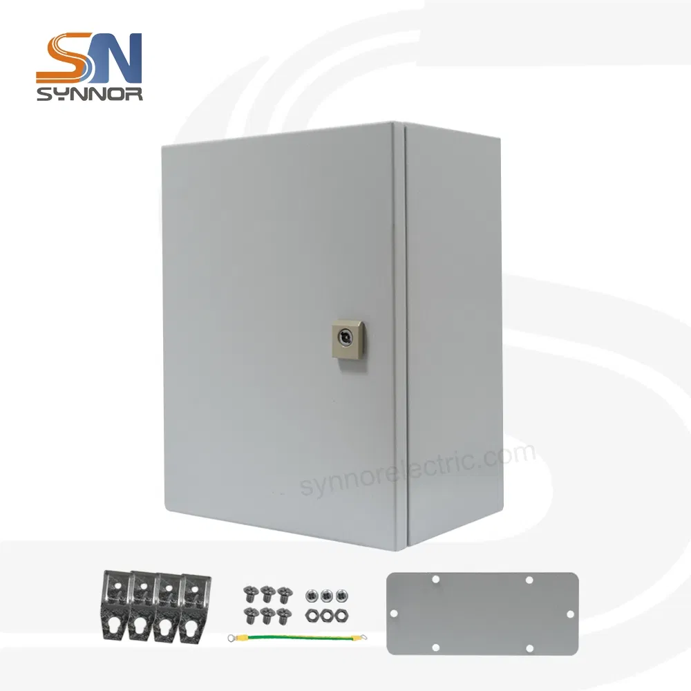 Caixa Elétrica de Aço Inoxidável Montada na Parede IP65 Caixa de Metal para Distribuição de Energia