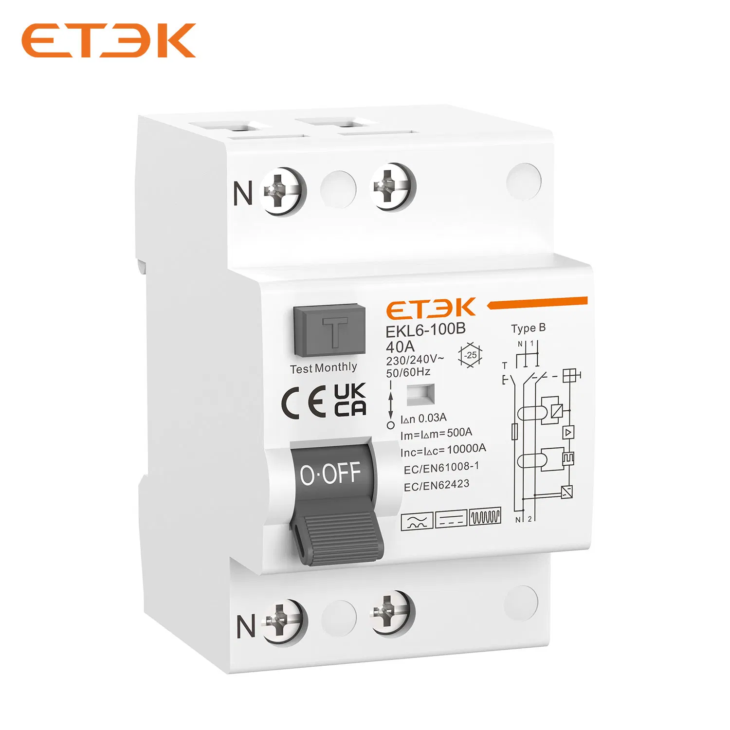 Disjuntor Diferencial Residual Inteligente Monofásico Interruptor de Proteção Elétrica