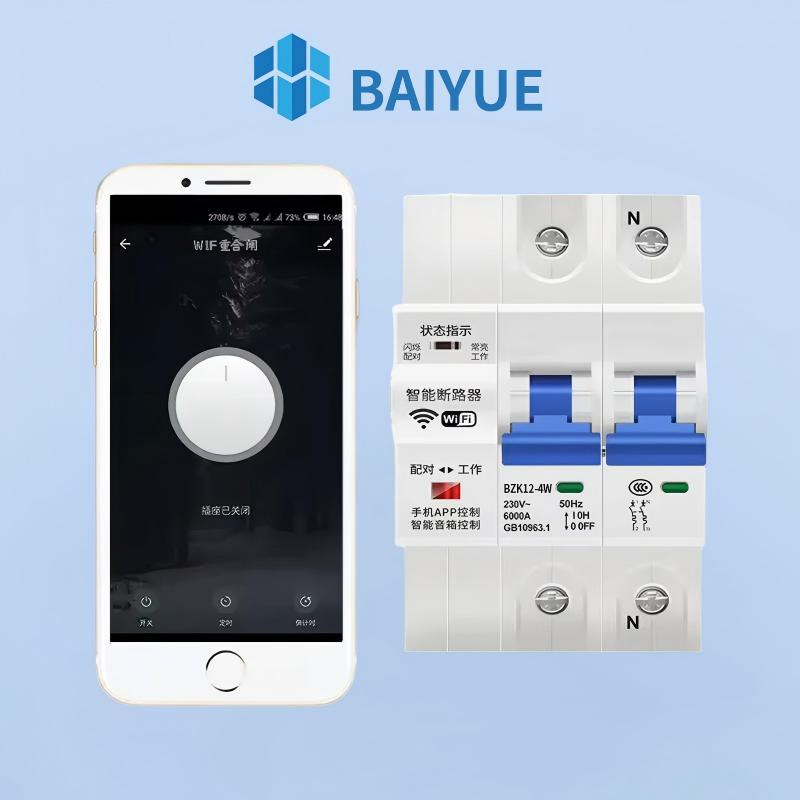 Interruptor de Ar Inteligente para Casa 1-4p 240V Disjuntor Automático IoT WiFi