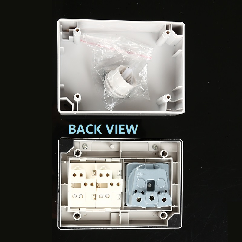 IP55 Tomada de parede à prova d'água com interruptor Schuko europeu 16A