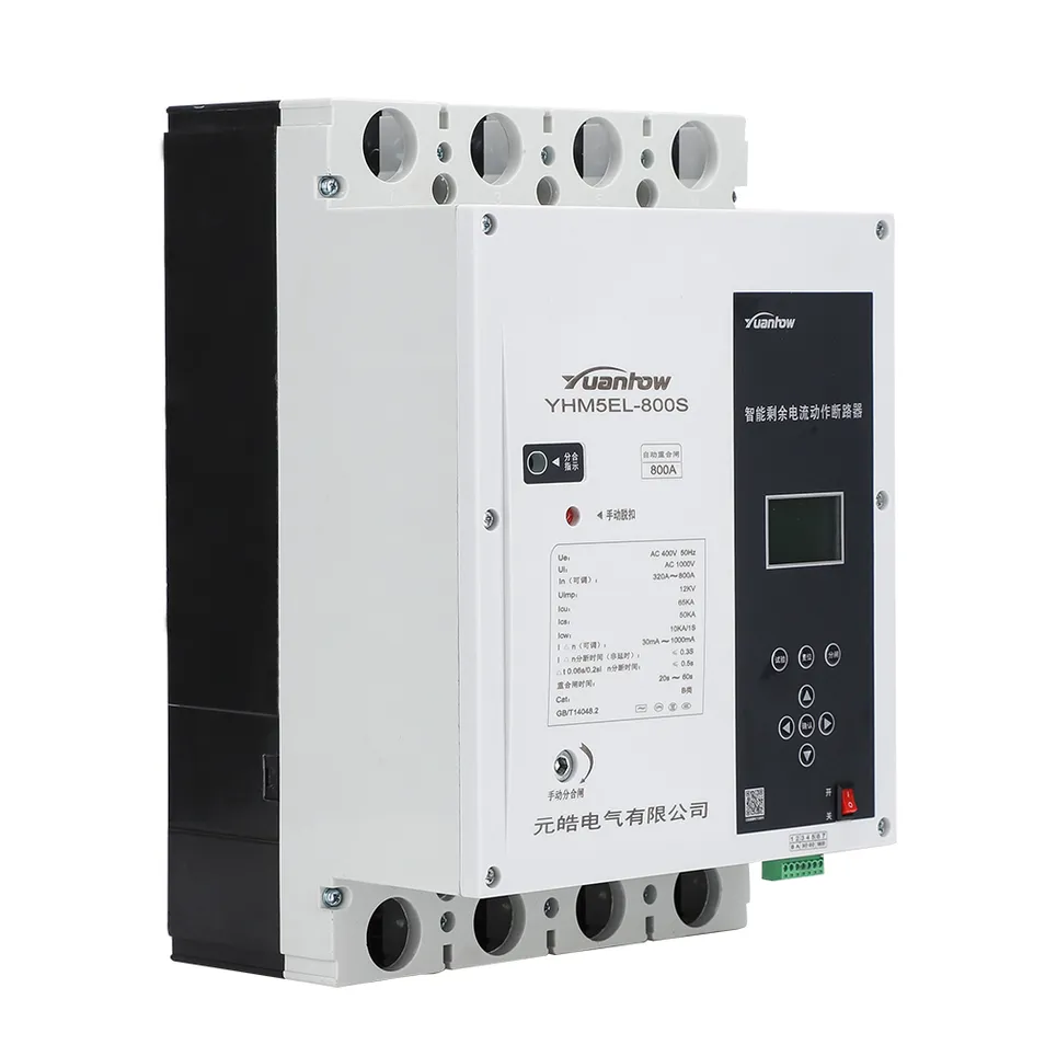 Inteligente 30mA Disjuntor de Corrente Residual Aéreo ACB 125A Auto Reclose 400V