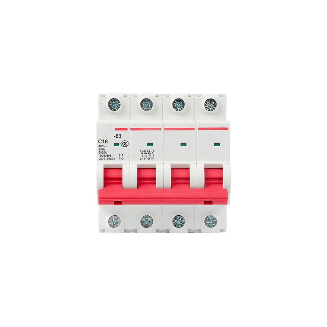 Aimiqu Mcbn-63 (DZ47 Equivalente) 1p 2p 3p 4p Curva C 6ka Disjuntor Miniatura MCB MCCB Equivalente à Schneider ABB Siemens Eaton FUJI Chint