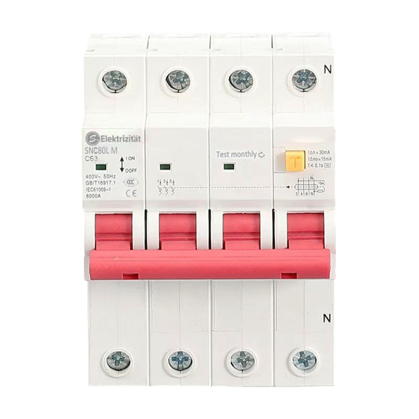 400V Disjuntor Miniatura Snc80L Disjuntor Miniatura de Corrente Residual