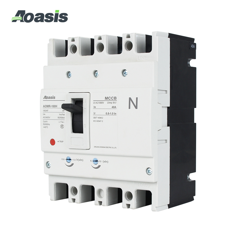 Aoasis Aomr-160 3p/4p Disjuntor Moldado Termomagnético Ajustável MCCB Boa Qualidade