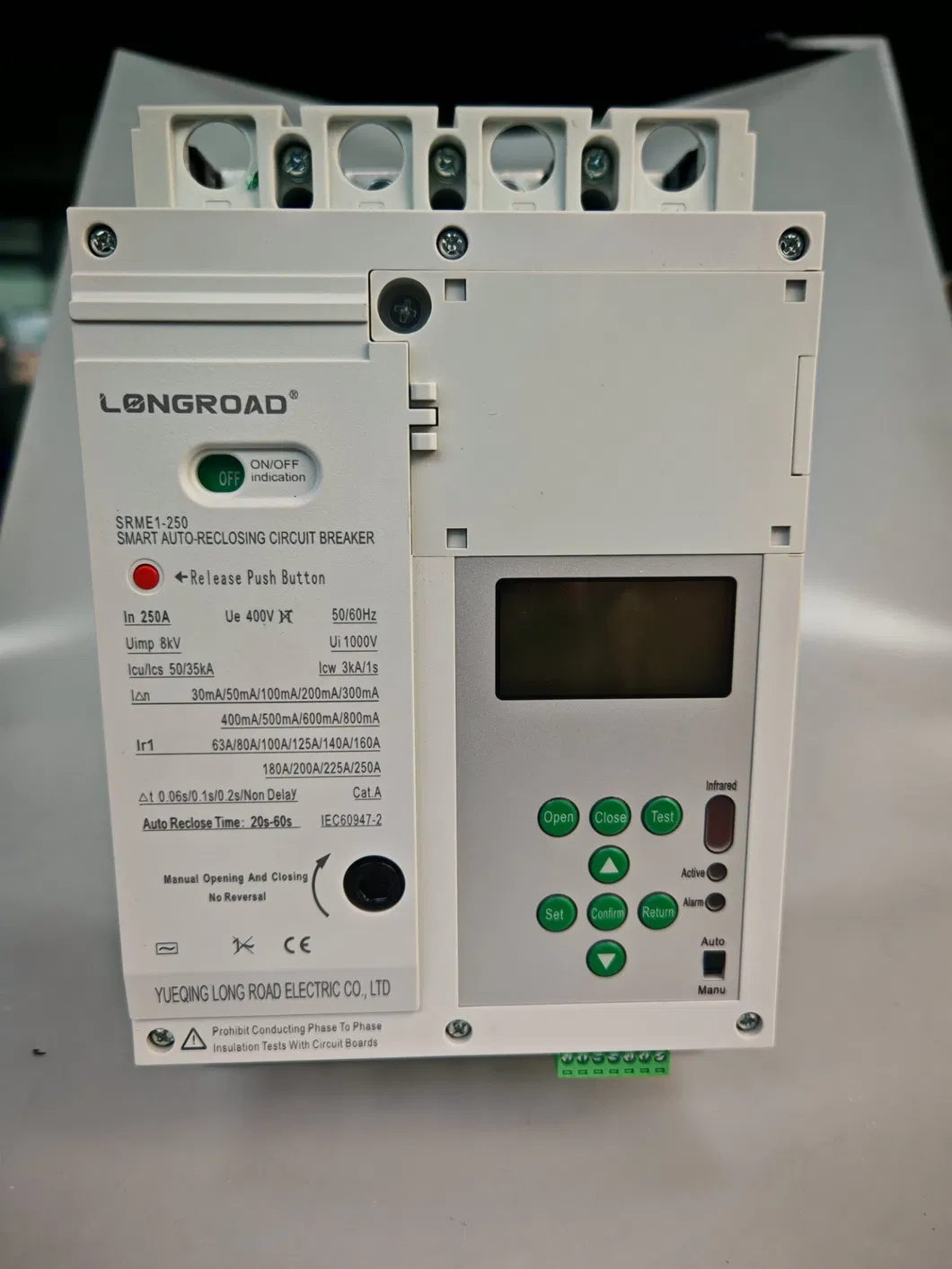 Disjuntor MCCB inteligente com RS485 proteção de medição de corrente residual de reabertura automática