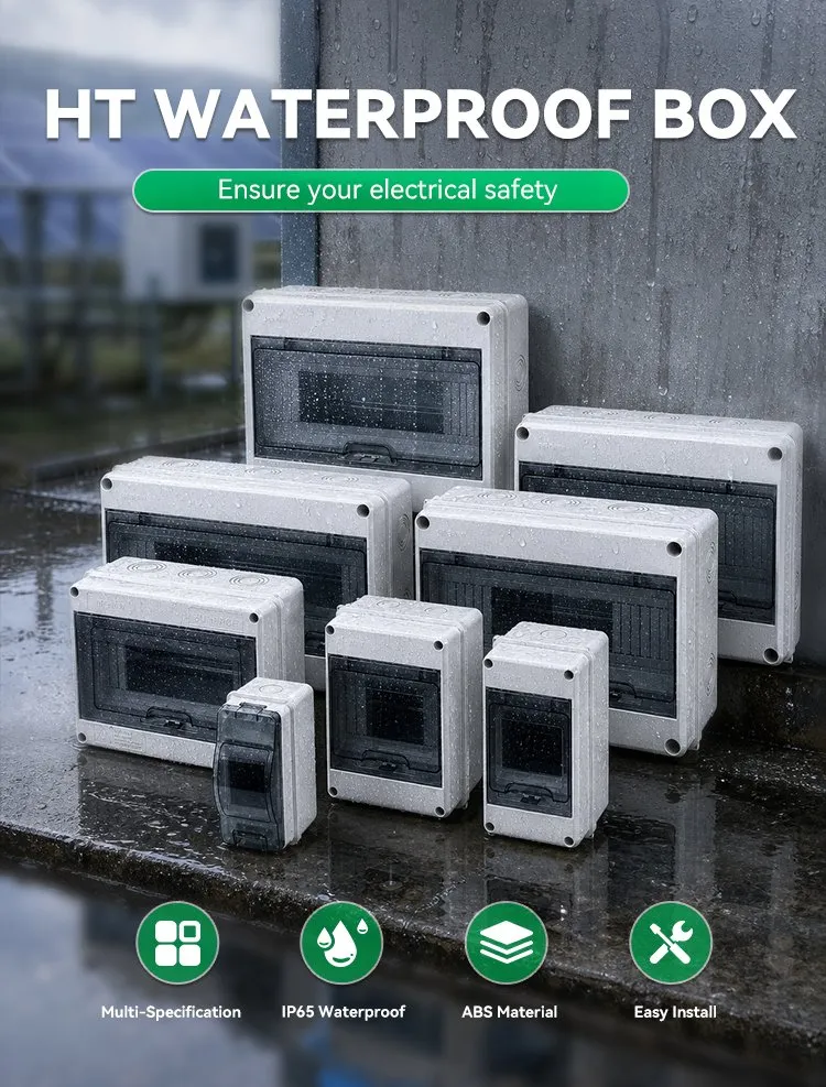 IP65 Ht-8 Caixa de Distribuição MCB à Prova d'Água em Plástico ABS com 6 Vias