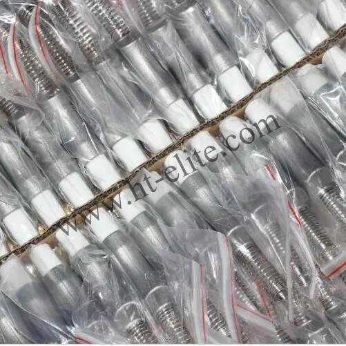 Conector e tomada de alta temperatura em cerâmica industrial, silicone e alumínio
