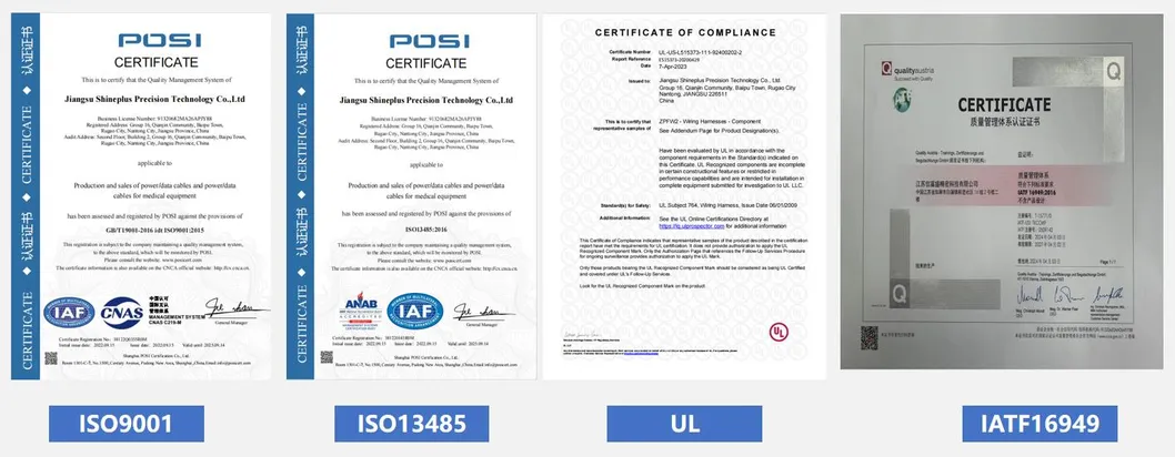 Certificados Cabo de Conexão de Tomada Industrial