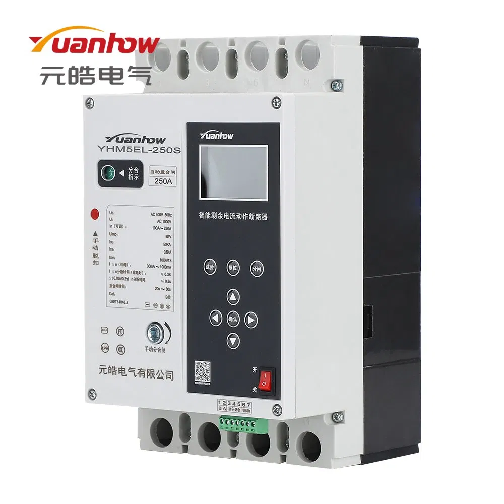Disjuntor de Corrente Residual Inteligente Acb Auto Reclose 250A 400V 30mA