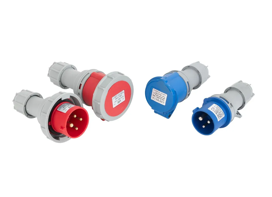 Conector Industrial 16A 32A 63A 125A IP 67 Novo Tipo de Plugue e Tomada Industrial Masculino e Feminino