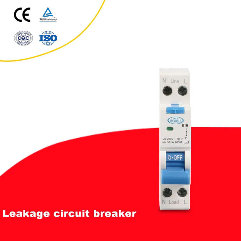 Montagem Fácil 4A Mini Disjuntor Diferencial de Corrente Alternada para Proteção contra Curto-Circuito e Proteção contra Corrente de Fuga RCBO Trilho DIN