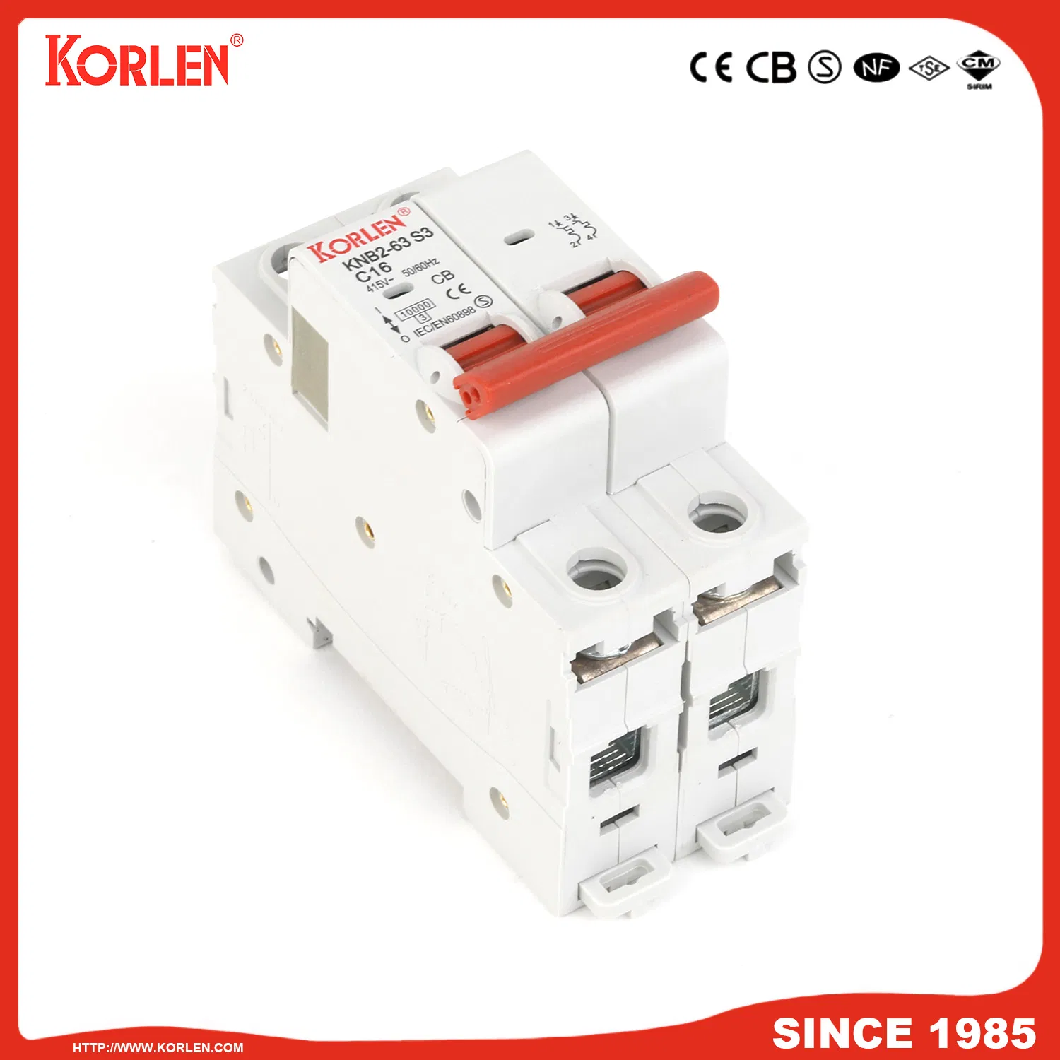 Novo Tipo MCB 1A-63A Disjuntor Miniatura 7.5ka/10ka com RoHS CE CB