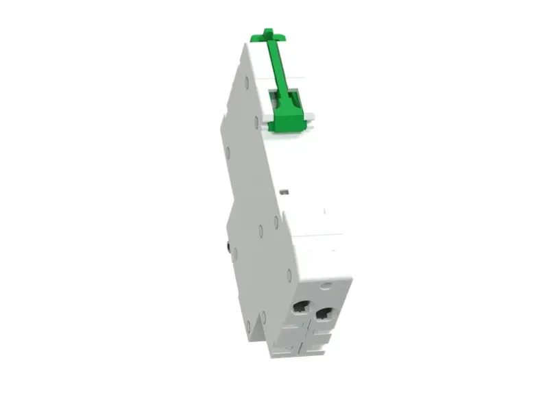 Parte elétrica de grau industrial com disjuntor diferencial residual RCBO da Schneider