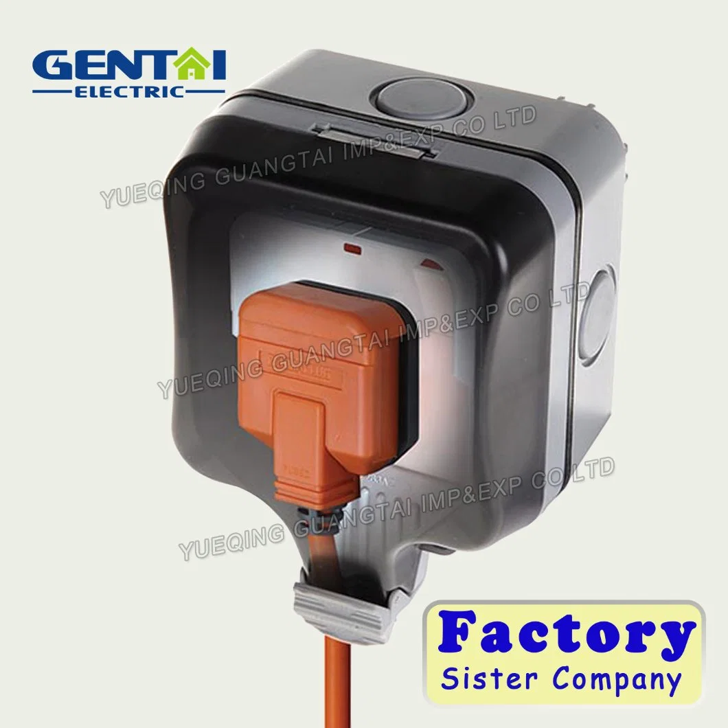 2 Gang 13 AMP Tomada com 3m Caixa de Tomada à Prova de Intempéries
