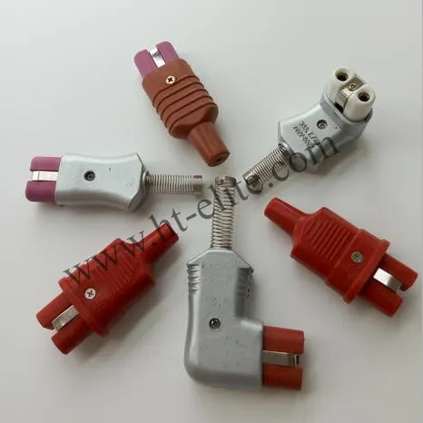 Conector e tomada de alta temperatura em cerâmica industrial, silicone e alumínio