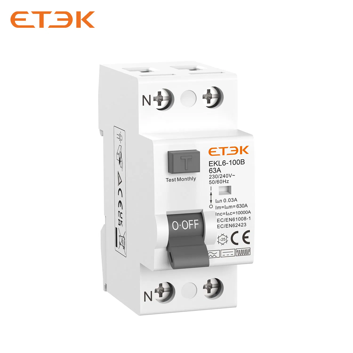 Disjuntor Diferencial Residual Inteligente Monofásico Interruptor de Proteção Elétrica