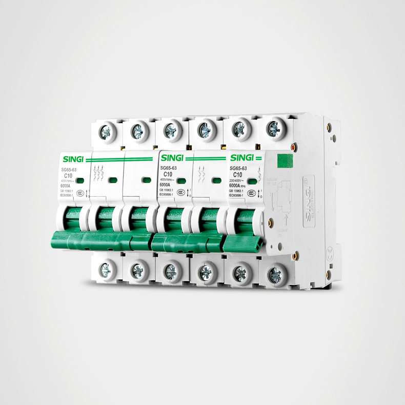 C65 MCB Sg65-63 1p Aprovado pelo CE 6ka 230/400V Disjuntor Miniatura