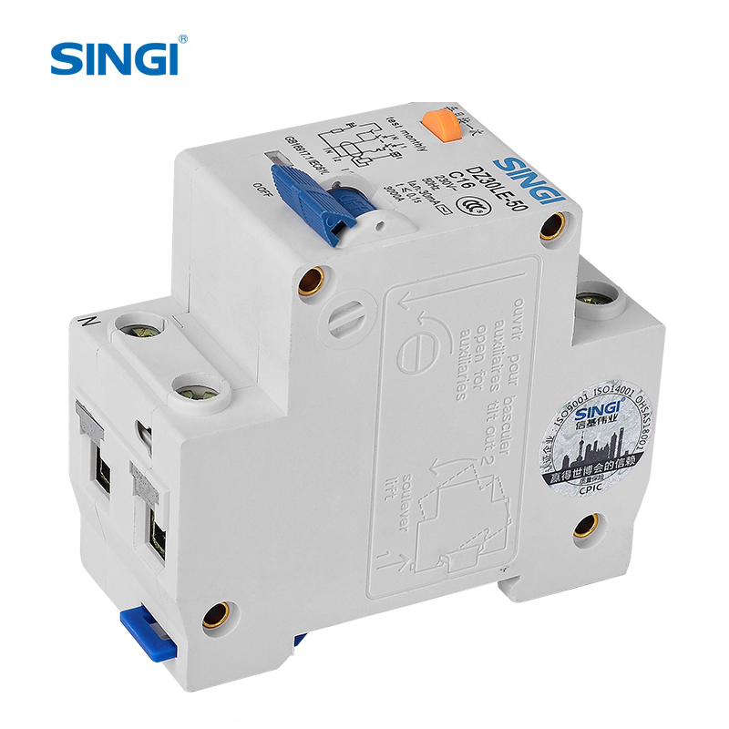 Disjuntor Diferencial Residual com Sobrecorrente Protection/Dz30le-50/2p RCBO