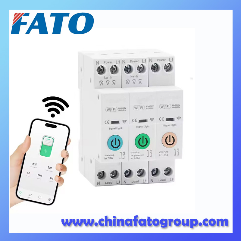 Interruptor Mini Smart WiFi com Proteção contra Sobrecarga Medidor de Potência Controle Remoto Sem Fio para Uso Doméstico e Industrial