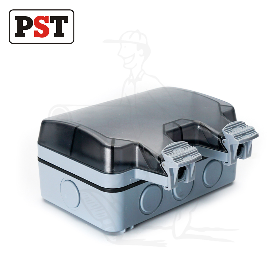 Tomada Elétrica IP66 Dupla à Prova de Intempéries para Exterior com Interruptor na Parede