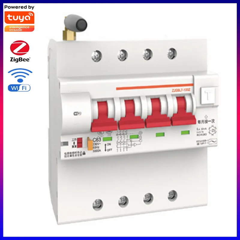 Zjsbl7-100z Interruptor de Circuito Inteligente de Proteção contra Vazamento de Terra WiFi Zigbee