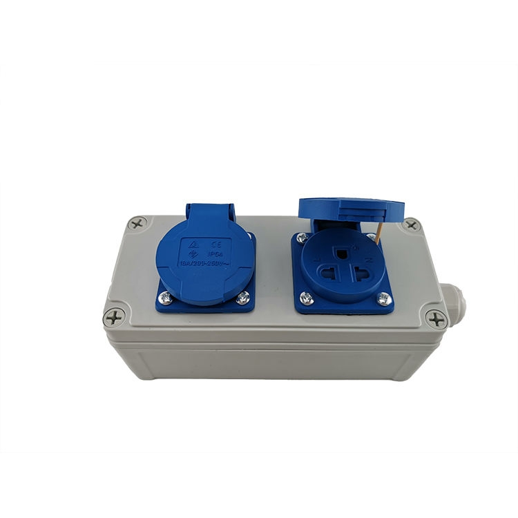 Caixa de Soquete Industrial 16A 32A 63A Equipamento de Distribuição de Energia Plástico à Prova d'Água