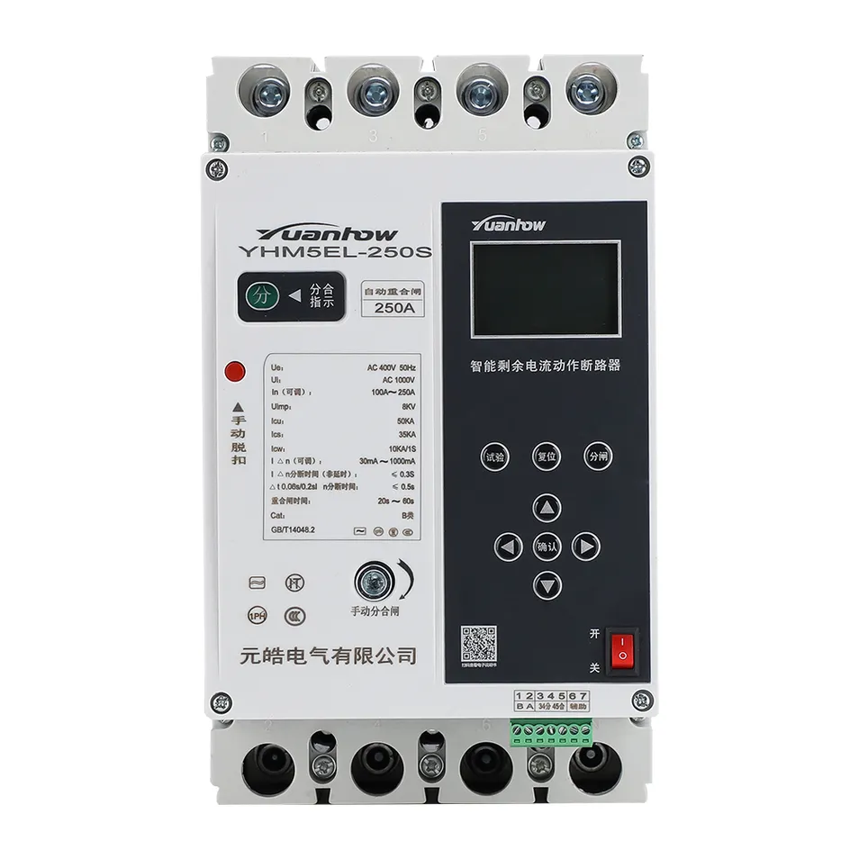 Inteligente 30mA Disjuntor de Corrente Residual Aéreo ACB 125A Auto Reclose 400V