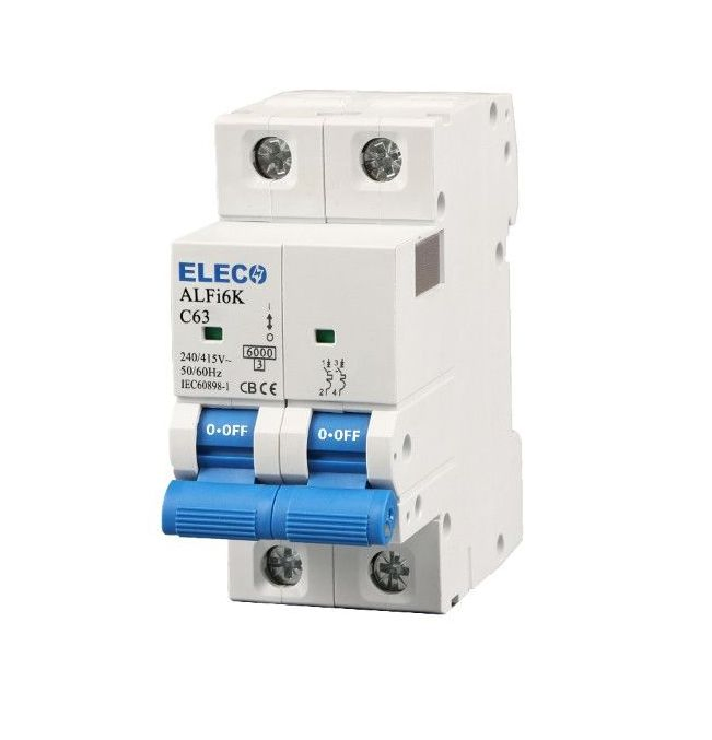 Alfi6K Disjuntor Miniatura 6ka 1pole 2pole 3pole 4pole 35mm Trilho DIN