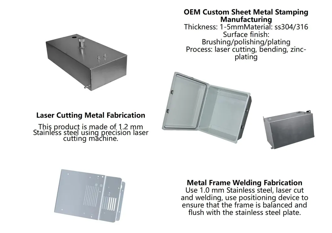 Caixa de Metal Personalizada de Alta Qualidade, Armário de Metal, Distribuição de Energia, Enclosure Elétrico, Armário de Estampagem de Metal, Caixa de Aço Inoxidável
