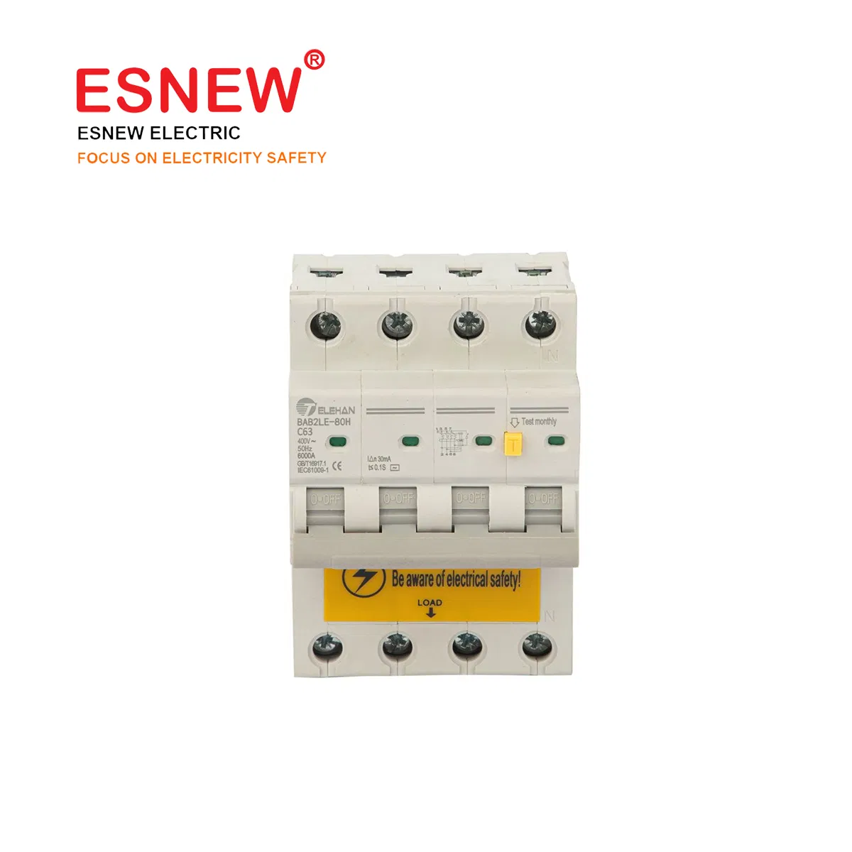 Bab2le-80 até 80A Disjuntor Diferencial Residual, Rcb, Disjuntor de Vazamento de Terra