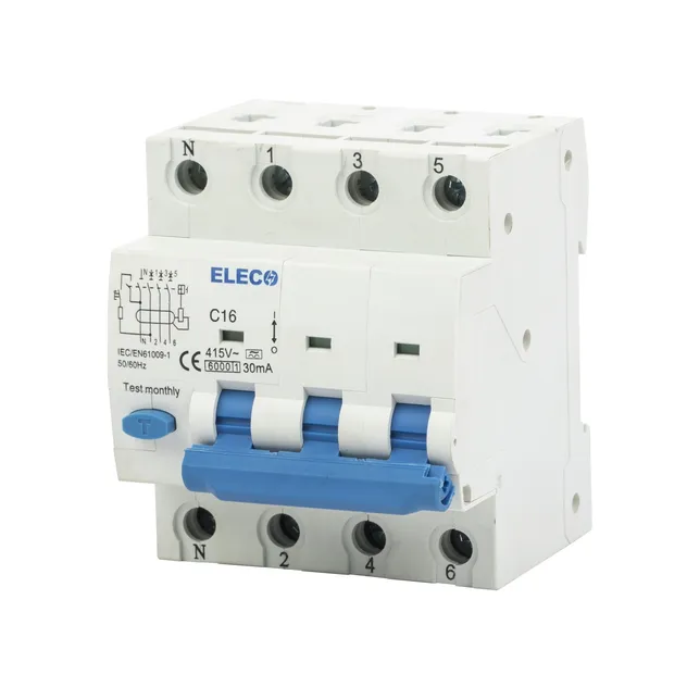 Disjuntor Diferencial Residual Albo RCBO 10mA 30mA 100mA 300mA