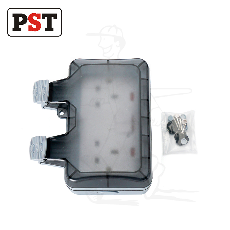 Tomada Elétrica IP66 Dupla à Prova de Intempéries para Exterior com Interruptor na Parede