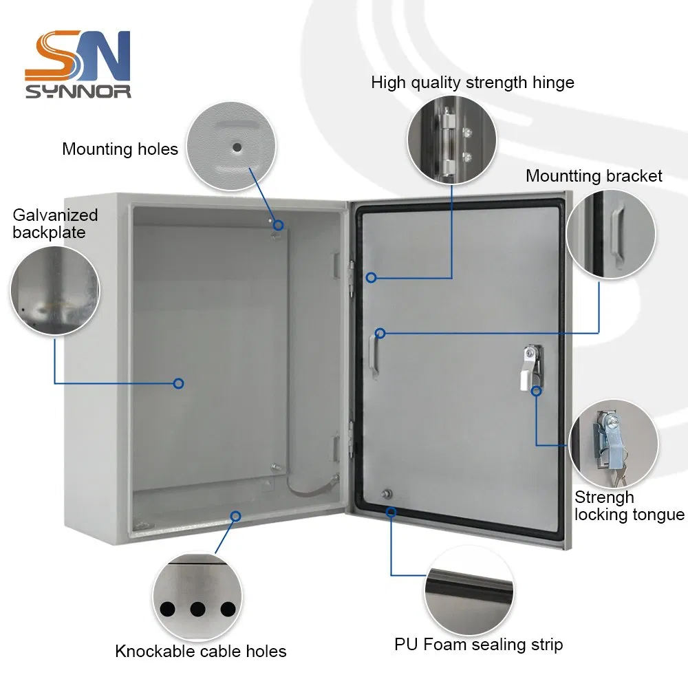 IP65 Caixa de Distribuição de Baixa Tensão ao Ar Livre Painel de Controle Enclosure Metálica Elétrica Caixa de Aço Inoxidável