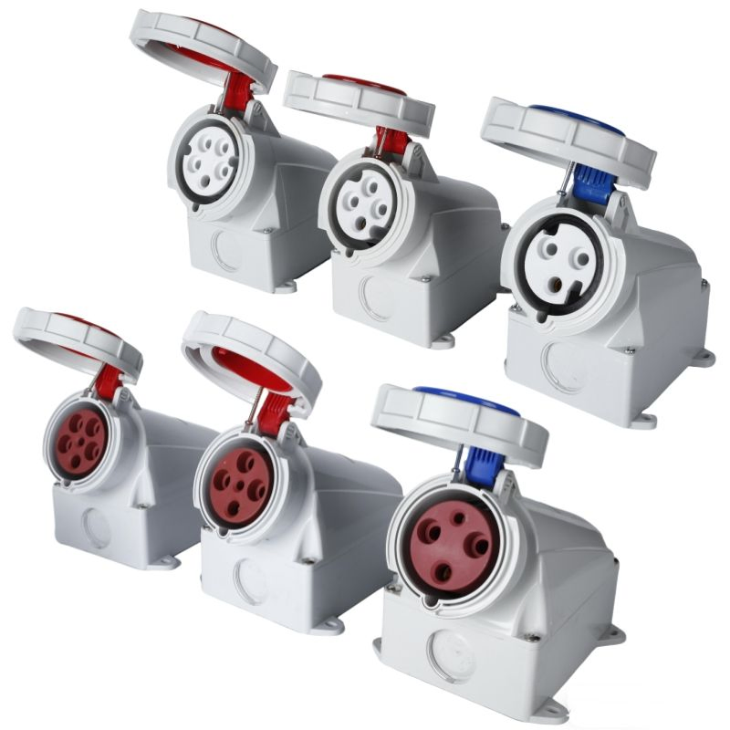 Fabricante Sfe Cee IP67 16A 32A 63A 125A 200A 6h 3pin/4pin/5pin Plugue Soquete Elétrico Industrial Monofásico Trifásico