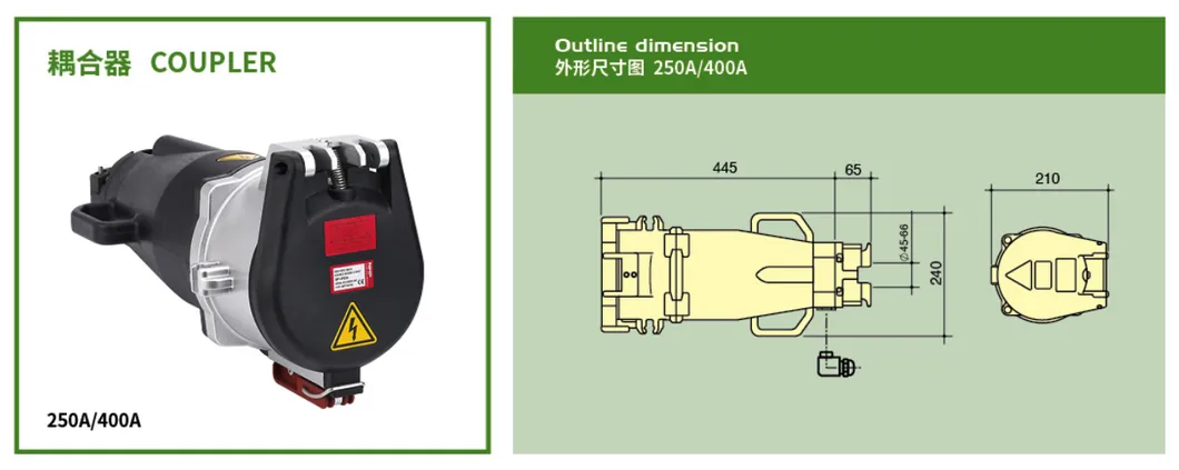 IP67 5pins 250A Plugue Industrial, Tomada e Conector