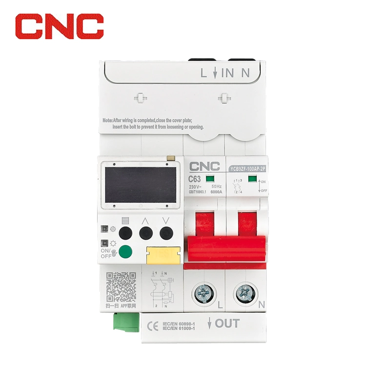 Ycb9zf-100ap IP20 6ka 32A 63A 100A Disjuntor Miniatura WiFi Inteligente
