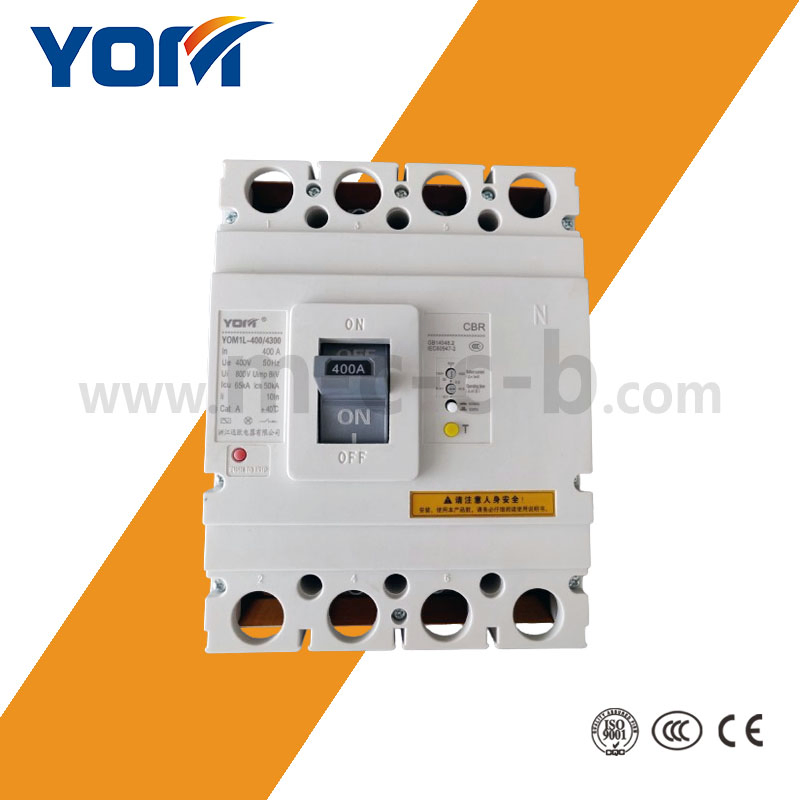 Yom1l-400 Disjuntores de Corrente Residual Eletrônicos de Plástico AC RCCB 4p 400A 630A 800A para Distribuição de Energia