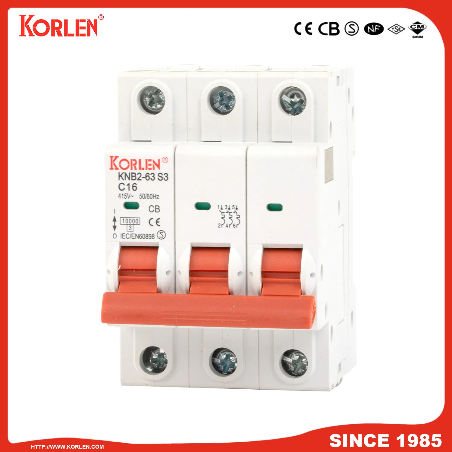 Novo Tipo MCB 1A-63A Disjuntor Miniatura 7.5ka/10ka com RoHS CE CB